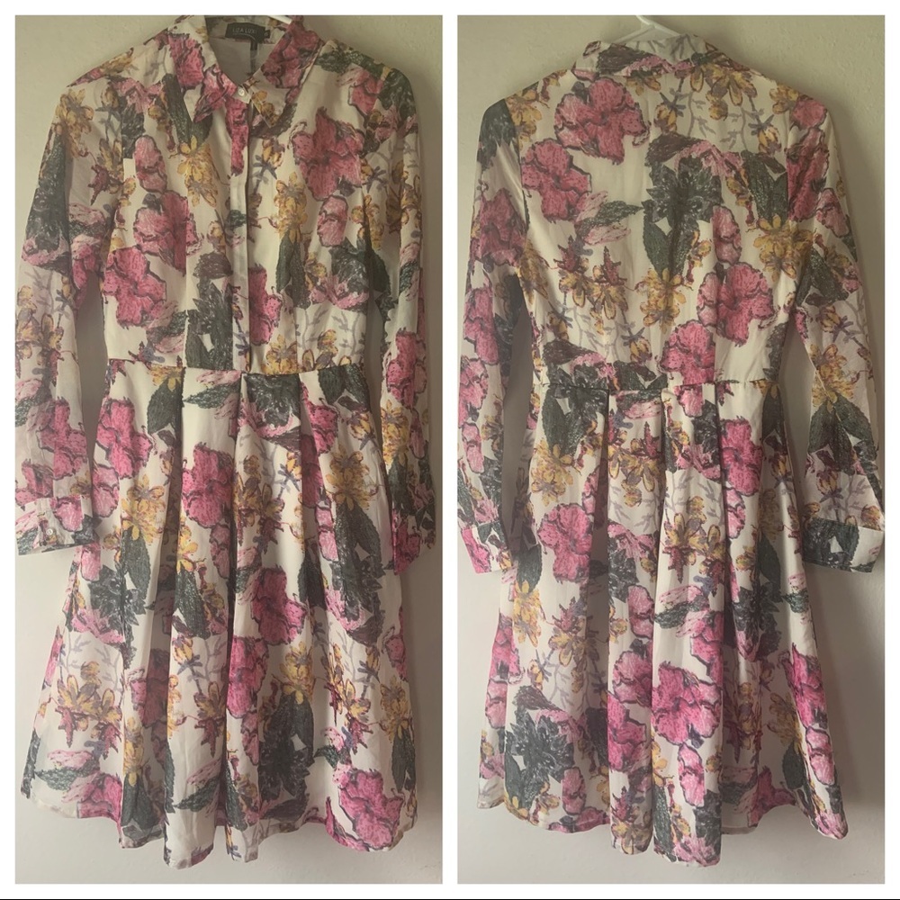 Liza Luxe Long Sleeve floral dress XS